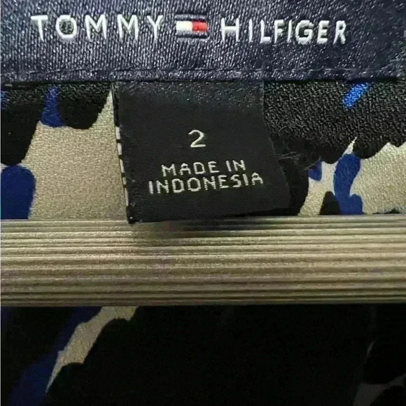 Tommy Hilfiger A-Line Blue and Black Short Sleeve Dress - Excellent Condition 2 - Picture 3 of 7